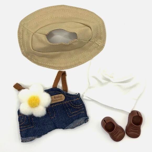 New - Labubu Denim Overall Flower Costume/Outfit w/Shoes - Costume Only - Picture 3 of 3